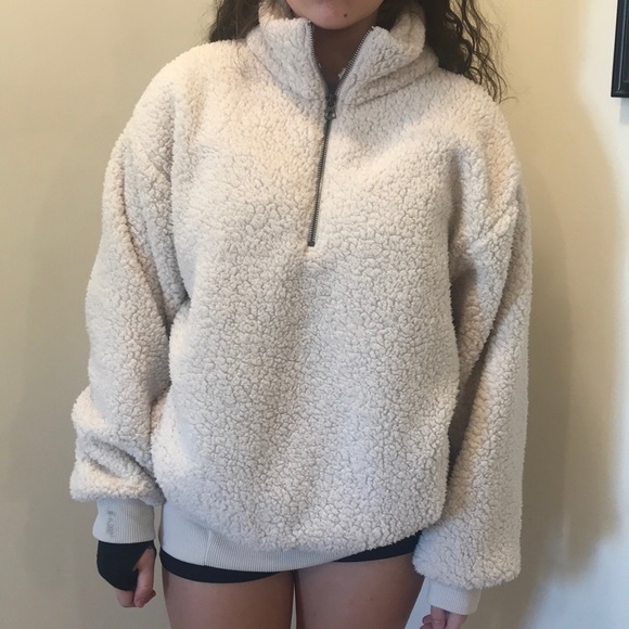 American Eagle 1/4 zip Sherpa - Picture 3 of 7